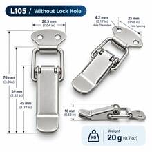 Toggle Latch Spring Loaded Locking Duckbill Latch Beehive Box Latch Universal Box Toolbox Catch Cabinet Latch Toolbox Catch DIY Hardware Cabinet Catch Toggle Clamp Latch Lock Hasp Drawer Door Case Suitcase Chest Trunk Box Latch Catch Lock Hardware - A - View 5