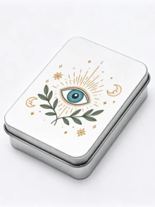 Tarot Card Storage Box Cover, Printed With Tarot Cards,Leopards, Mysterious Eyes, Witches And Other Patterns,Can Be Used As A Tarot Card Storage Box, Storage Jar, Beauty Storage Box,Gift Box, Suitable For Storing Tarot Cards, Jewelry, Stationery, Etc - Multicolor - View 10