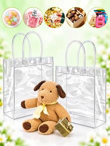 50/20/10/1pc Transparent PVC Gift Bags, Suitable For Christmas, Birthday, Wedding, Baby Shower Party, Can Hold Candy, Snacks, As Party Favor Bags - / - View 3