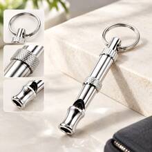 1/2PCS Dog Training Whistles, Adjustable Tone Pet Training Tool For Puppies And Dogs, Portable Obedience Training Whistle For Outdoor Recall Practice, Interactive Dog Training Accessories - Silver - View 2