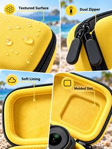 1pc EVA Hard Shell Mini Action Camera Storage Bag, Shockproof Protective Travel Organizer, Soft Velvet Lining, Dual Zipper, 10x7x4cm Portable Action Camera Case, Suitable For Outdoor Photography, Hiking, Camping, Travel, 5 Colors - View 11