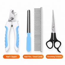 1 Set Pet Nail Clipper Set With Nail File, Stainless Steel Cat Dog Nail Trimmer, With Safety Protection, Non-Slip Handle, Easy To Trim Claw Care Grooming Tool, Suitable For Small And Medium Pets, Home Pet Grooming Supplies, Cat Dog Nail Clippers, Beginner-Friendly Tool - A - View 12