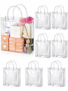 50/20/10/1pc Transparent PVC Gift Bags, Suitable For Christmas, Birthday, Wedding, Baby Shower Party, Can Hold Candy, Snacks, As Party Favor Bags - / - View 6
