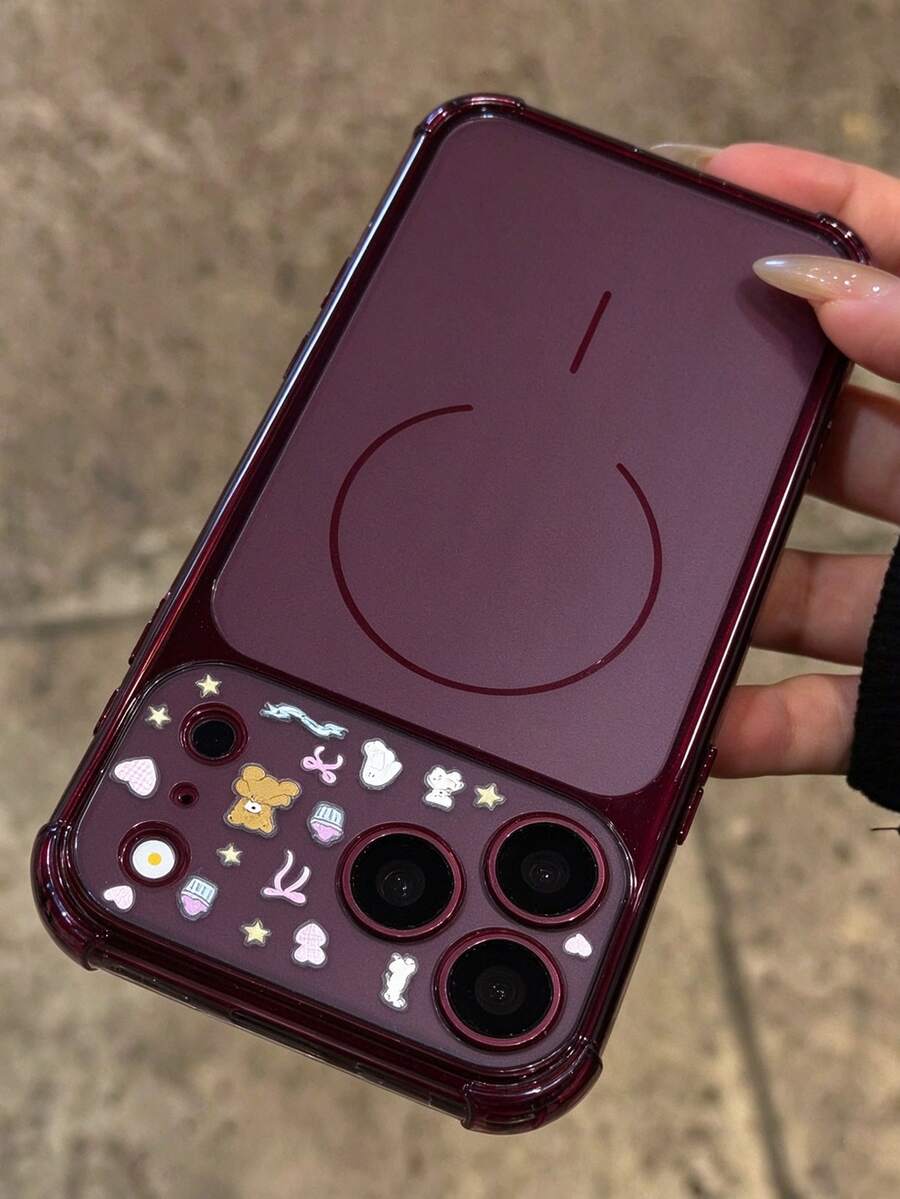 DIY貼紙手機殼 可愛熊雪人樹插圖貼紙 透明手機殼 相容 iPhone 18 Pro Max 18 Pro 17 Pro Max 17 Pro 17 16 Pro Max 16 Pro 16 15 Pro Max 15 Pro 15 14 Pro Max 14 Pro 13 Pro Max 12 Pro 12 11 女孩創意貓耳透明防震保護殼