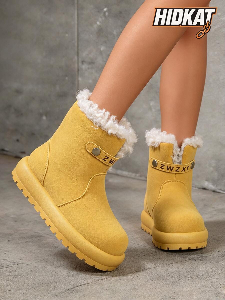 Hidkat Women's Snow Boots, New Winter Style, Warm, Thick, Cold-Proof ...