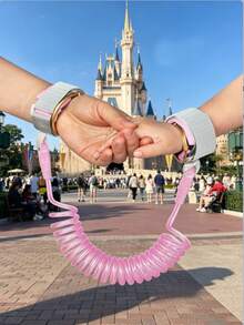 1pc Anti-Lost Wrist Strap - Retractable Spring Tether, Outdoor Travel Anti-Lost Wrist Strap - Multicolor - View 4