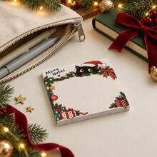 Christmas Black Cat Sticky Note Set - 4 Packs 3x3 Inch Self-Adhesive Memo Pads, 50 Sheets Per Pack, Suitable For Holiday Planning, Office Notes And Cat Lover Gifts - one-size - View 4