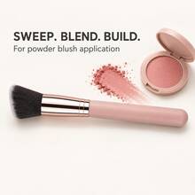 Foundation Brush - For Makeup Artists - Pink Wooden Handle With Fine Fibers - Perfect For Applying Makeup On The Face Without Leaving Any Trace - Concealer Brush - Single Use Pack. - Pink - View 7
