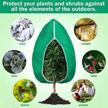 Winter Thickened Protective Cover, Breathable Plant Overwintering Frost Protection Cover With Visible Zipper Closure And Drawstring Design (Material 70g/M²) Outdoor Garden Yard Small Tree Potted Plant Shrub Windproof Cold-Proof Warmth Cover - 70g/m² - View 2