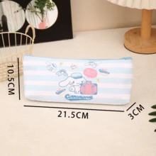 Sanrio Cartoon Pencil Case | Multi-IP Cute Print | Durable PU Fabric | Smooth Zipper | Large Capacity | Student Stationery Storage | Portable Makeup Bag | Perfect Gift - Multi-color - View 10
