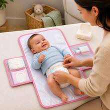Trocador de Fraldas Portátil para Bebê Impermeável Dobrável Estampado para Bolsa Maternidade - Arco Iris - Visão 4
