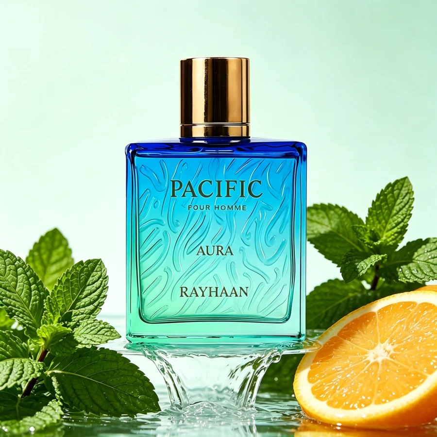 RAYHAAN Pacific Aura Men EDP 100ml Fräsch citrus-bärnstensparfym - Fräsch - Visa 1