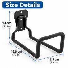 1pc Garden Hose Storage Rack, Wall-Mounted Metal Hose Hook Organizer, Suitable For Garden, Yard And Patio Hose Storage, Indoor/Outdoor Universal Garden Accessory - 3-hole - View 6