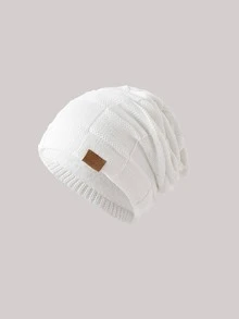 1pc Winter Knitted Thermal Lined Hat, Unisex, Warm And Cold-Proof, Suitable For Outdoor - A - View 2