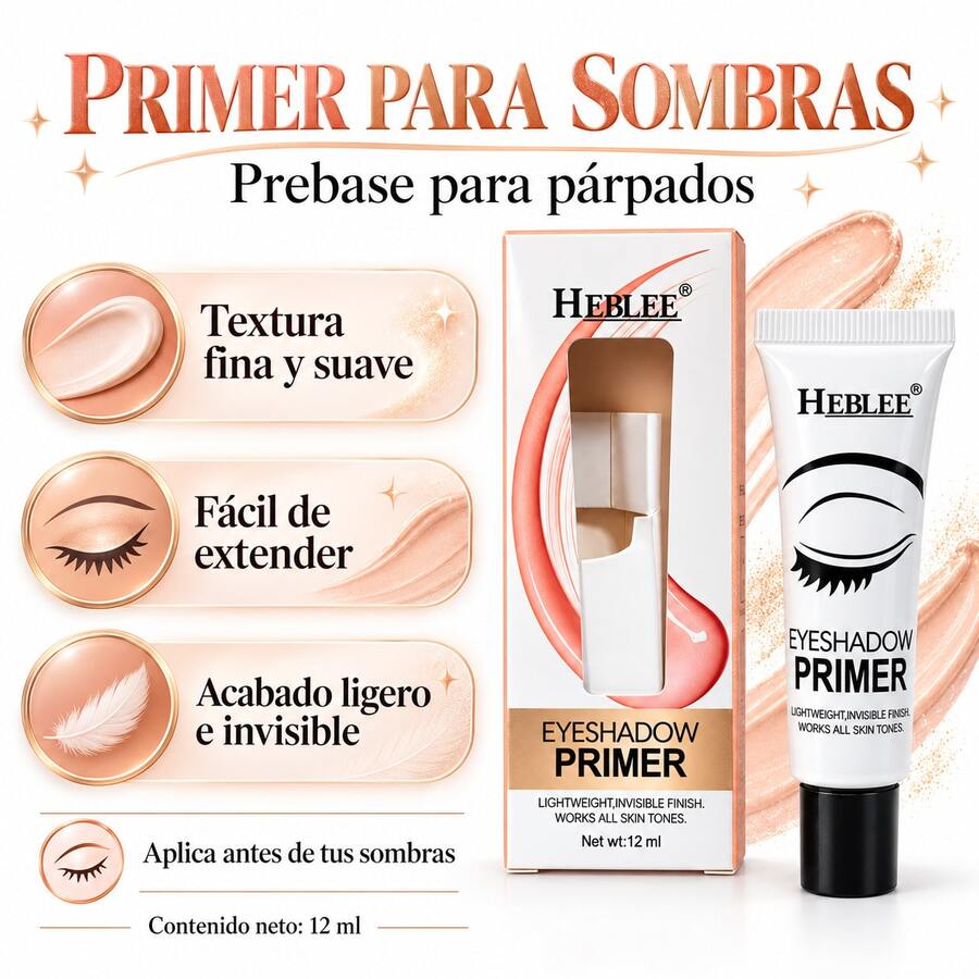HEBLEEE Eye Base Primer Long Lasting Moisturizing - White - View 1