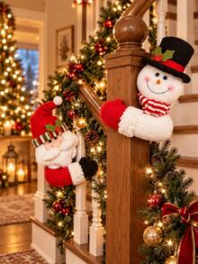 1/2pcs Christmas Curtain Tiebacks, Curtain Fabric Tie, Curtain Rope, Christmas Decoration Curtain Clips, Door Curtain Hanging - Multicolor - View 1