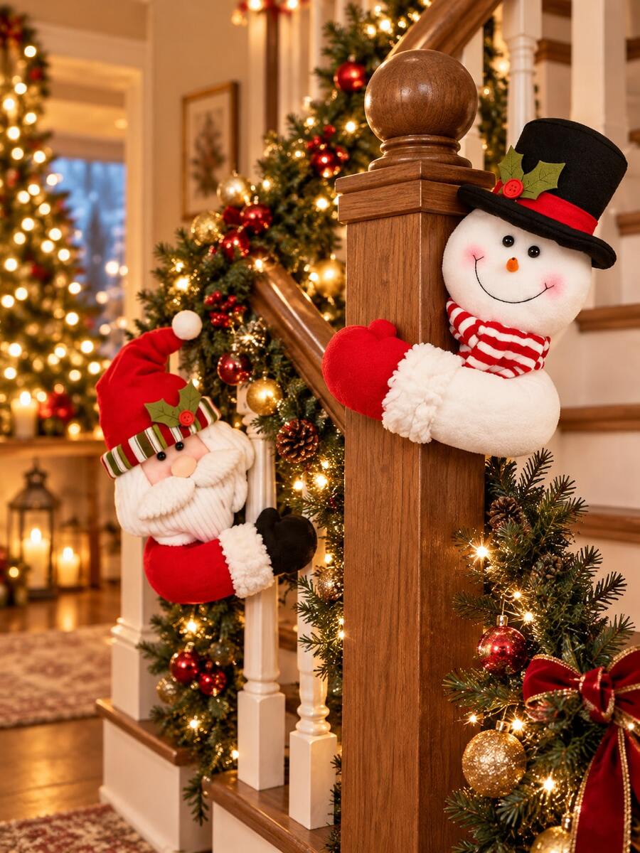 1/2pcs Christmas Curtain Tiebacks, Curtain Fabric Tie, Curtain Rope, Christmas Decoration Curtain Clips, Door Curtain Hanging - Multicolor - View 1
