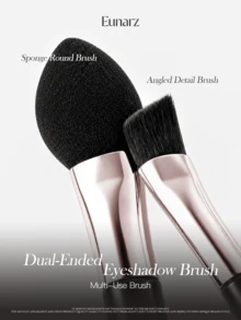 Eunarz Dual Ended Small Eyeshadow Brush Soft Fiber Precision Detail Tool - Double End Eyeshadow Brush - View 5