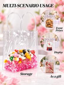 50/20/10/1pc Transparent PVC Gift Bags, Suitable For Christmas, Birthday, Wedding, Baby Shower Party, Can Hold Candy, Snacks, As Party Favor Bags - / - View 2