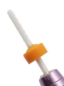Easy Nail 3Pcs White Ceramic Nail Drill Bit Set With 2 Dust-Proof Caps, XC/C/M/F/XF Options, Electric Manicure Nail Drill Accessories - Multicolor - View 4