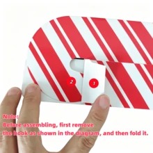40Pcs Candy Cane Christmas Treat Boxes, Red White Striped Paper Gift Boxes, Hanging Xmas Tree Ornament For Candy Chocolate Mini Gifts, Holiday Party Favor & Christmas Stocking Stuffer Decor Supplies - View 6