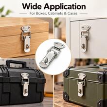 Toggle Latch Spring Loaded Locking Duckbill Latch Beehive Box Latch Universal Box Toolbox Catch Cabinet Latch Toolbox Catch DIY Hardware Cabinet Catch Toggle Clamp Latch Lock Hasp Drawer Door Case Suitcase Chest Trunk Box Latch Catch Lock Hardware - A - View 8