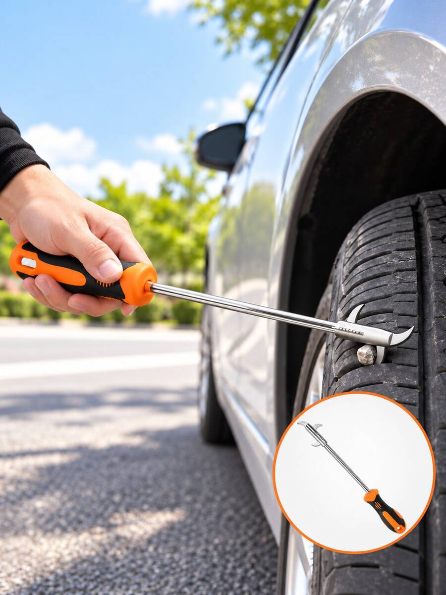 Tire Stone Remover Tool, Tread Groove Cleaning Hook With Built-In ...