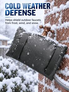 Thickened Faucet Anti-Freeze Insulation Cover, Outdoor Water Pipe Anti-Freeze & Dust Cover, Prevents Faucet Freezing, Winter Insulation Essential, Reusable, Easy To Remove, Suitable For Home, Garden, Kitchen And Various Outdoor Environments, Winter Necessity - Multi-color - View 3