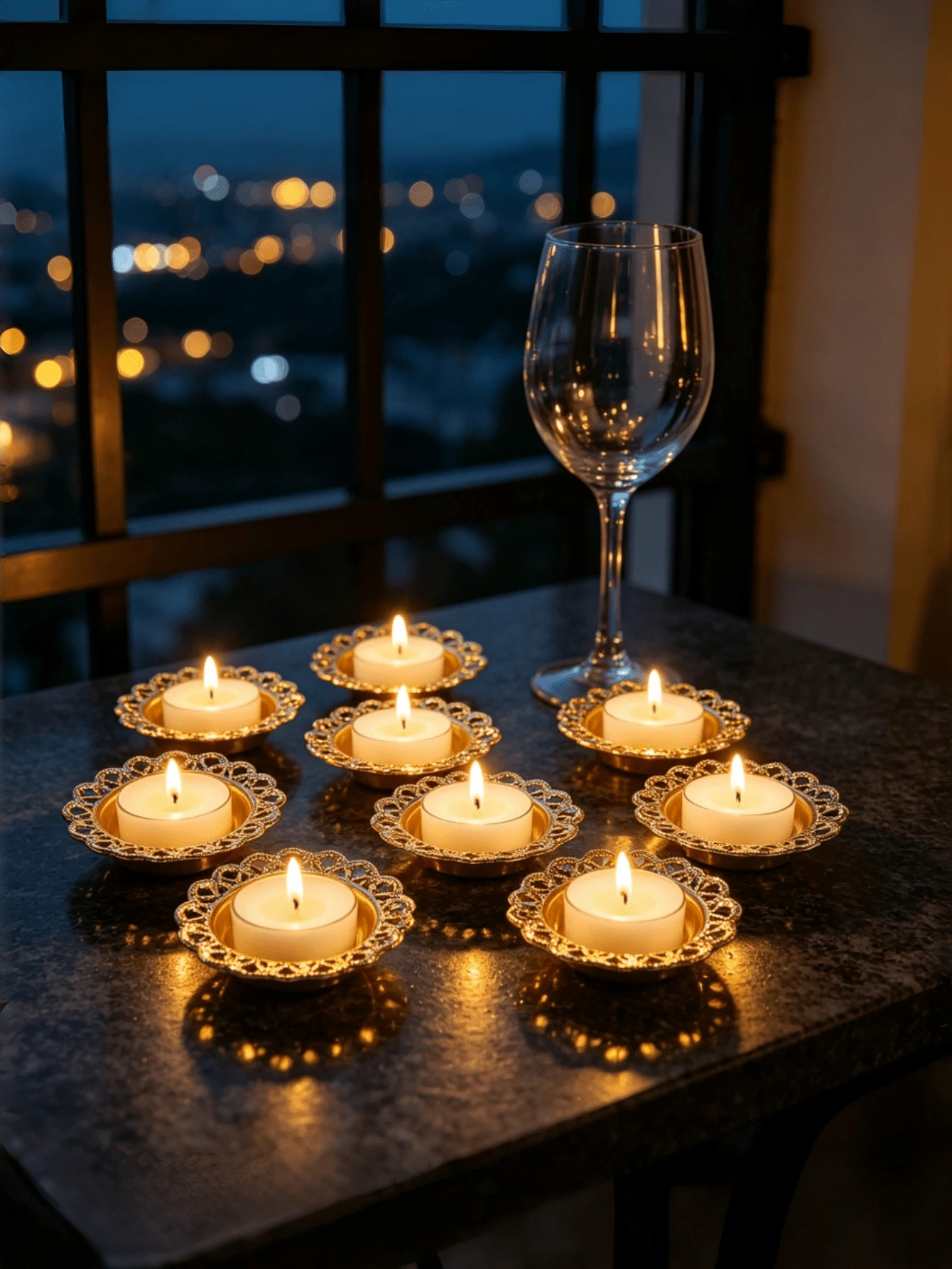 1pc/8pcs Vintage Gold Lace Iron Tea Candle Holder, Mini Candle Tray, Wedding Banquet Proposal Valentine's Day Romantic Scene Decoration Tabletop Ornament
