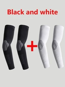 Men's Long Ice Silk UV Protection Arm Sleeves, Loose Fit Summer Sports Cycling High Elasticity Cool Feeling Elbow Guards, Seamless Polyester Breathable Quick Dry Ice Silk Sun Protection Sleeves, Suitable For Outdoor Hiking - Multicolor - View 17