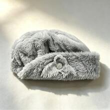 1pc New Faux Mink Fur Mom Hat, Fashion Leather Warm Cap For Middle-Aged & Elderly, Headwear For Winter - A - View 12