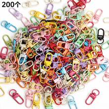 50-200pcs Random Color Bright Metallic Keychains, Durable Swivel Clasp, Suitable For DIY Jewelry And Bag Accessories, Cute Y2K Style - Keychain - View 17