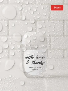 1/24/48/96pcs Customizable Hand Soap Bottle Text Stickers, Personalized Text, Suitable For Dispenser Bottle Decoration, Bathroom Storage Labeling, Wedding Favors, Homestay Container Decor, Perfect For Home Decor Enthusiasts, Shop Owners, Friends, Family, Housewarming, Wedding Thank You, Holiday Party - Multicolor - View 15