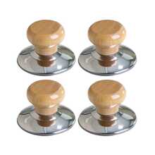 1/4 Wooden Pot Lid Button - Heat-Resistant Wooden Handle With Stainless Steel Base, Anti Scalding Replacement Pots, Pans And Utensils, 5.71 Cm Diameter, Kitchen Utensil Accessories, Pot Lid Replacement, Kitchen Utensils, Durable Kitchen Supplies - View 8