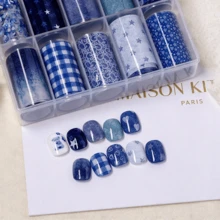 Hand-Painted Doodle Spring Nail Art Transfer Paper Cute Girl Patchwork Star Pet Nail Decoration - Multicolor - View 17