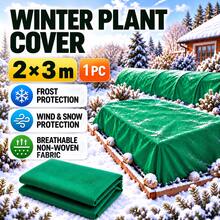 1pc Green Winter Plant Frost Cover, 2*3 Meters, Breathable Non-Woven Fabric, Frost-Proof, Wind-Proof, Snow-Proof, Suitable For Protecting Shrubs, Flowers, Vegetable Gardens And Yard Plants - 1pc Plant Frost Protection Cover (2x3m) - View 2