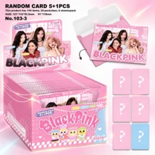 Zojirushi 6pcs/Pack K-POP Korean Girl Group Series, LISA, JISOO, JENNIE, ROSE Random 5+1 Photo Cards, Celebrity Greeting Cards Postcards Envelope LOMO Cards, Suitable For Decorating Notebooks And Room Photo Walls, Perfect Holiday Gift For Fangirls - Multicolor - View 4