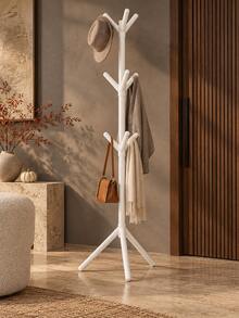 1pc Black & White Modular Tree-Shaped Standing Coat Rack, Easy Assembly Vertical Garment Rack, Triangular Stable Base, Multi-Prong Hook Design, Suitable For Bedroom, Entryway, Strong Load-Bearing, Can Store Coats, Bags, Hats, Minimalist Multi-Functional, Space-Saving, Practical Home Storage - Multicolor 2 - View 14