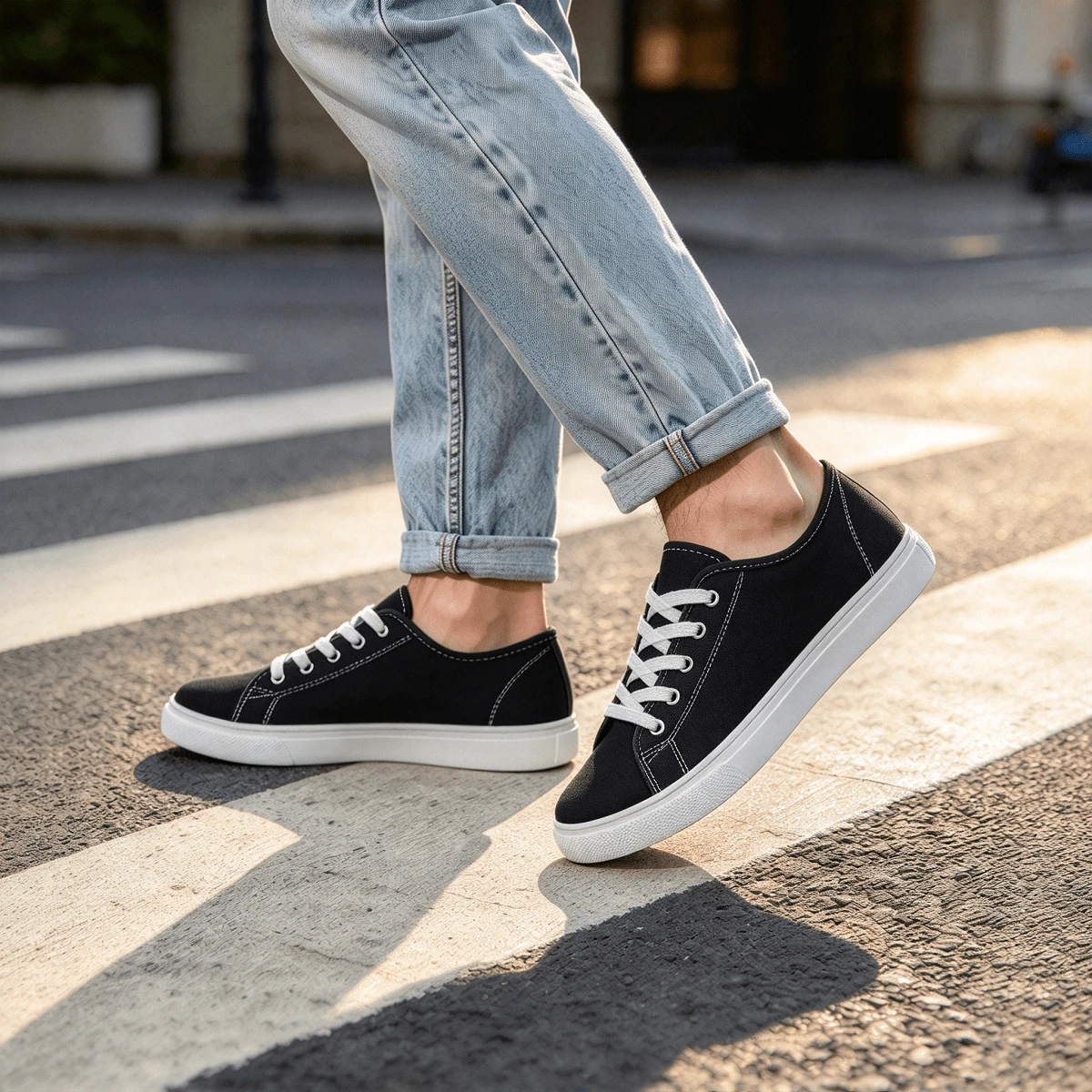 Men's Low-Top Canvas Sneakers | Breathable & Durable | Classic Lace-Up Design, Non-Slip Sole | All-Season, Suitable For Daily Wear, Shopping, Vacation