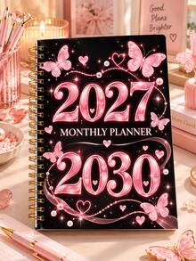 2027-2030 4-Year Monthly Planner Pink Wave Shell & Starfish Notebook, 48-Month Waterproof Cover Schedule Planner, 208-Week/Monthly Planner Notebook, Suitable For Work And Home, Back To School Supplies, Office Desk Accessories And Home Essentials - A - View 3