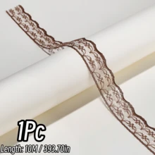 1Pc/2Pcs 10m / 393.70in Lace Trim Gift Wrapping Wedding Decoration Hair Accessories Clothing Home Textile Accessories Flower Wrapping Sewing Projects, Making Hair Clips And Wrapping Gifts - Multicolor - View 21