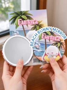 Blue Small Round Makeup Mirror
