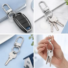 12 قطعة من خطاف معدني على شكل مخلب سرطان قابل للدوران مع سلسلة مفاتيح وحلقة مفاتيح موصل DIY للحقائب والفنون والحرف اليدوية وإكسسوارات المجوهرات - مشبك باب 2.5G - مشاهدة 5