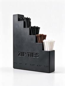 Wall Mount Zip Ties Organizer Rack Multi‑Size Cable Tie Storage Rack Heavy Duty Hook Style Cable Tie Holder Multi‑Layer Storage Hanger For Garage Workshop Tool Organization Repair Workers Essential Storage And Organization Home Decor - A - View 4
