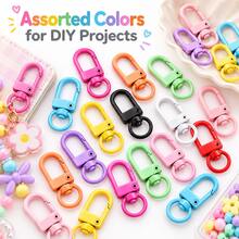 50-200pcs Random Color Bright Metallic Keychains, Durable Swivel Clasp, Suitable For DIY Jewelry And Bag Accessories, Cute Y2K Style - Keychain - View 6