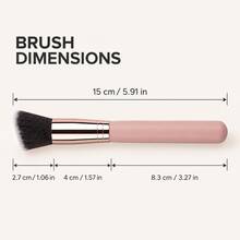 Foundation Brush - For Makeup Artists - Pink Wooden Handle With Fine Fibers - Perfect For Applying Makeup On The Face Without Leaving Any Trace - Concealer Brush - Single Use Pack. - Pink - View 6
