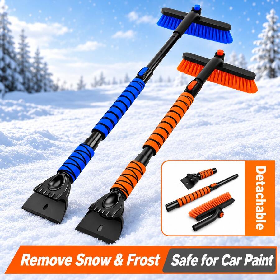 5-In-1 Multifunctional Car Snow Shovel, Winter Car Ice Scraper & Snow ...