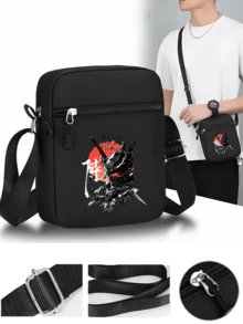 1 buah/2 buah Topi Baseball dan Tas Selempang Unisex Motif Bushido Hitam, Dapat Diatur Ukurannya, Hadiah untuk Diri Sendiri atau Teman - MultiWarna - View 3
