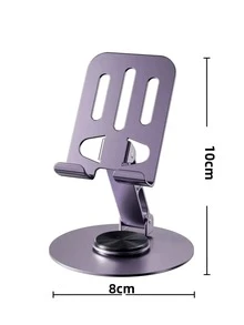 1pc Metal Phone Stand - 360° Rotation, Adjustable & Foldable Phone & Tablet Stand With Non-Slip Base, Suitable For Desktop Phone Live Streaming/Video Watching/Browsing,School Supllies - Multicolor - View 10