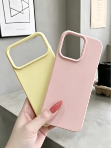 2件裝多色淡黃色霧面極簡全包覆TPU防震手機殼，適用於Apple 18 17 16 15 14 13 12 11 Pro Max 保護殼 Air - 彩色 - 查看 2